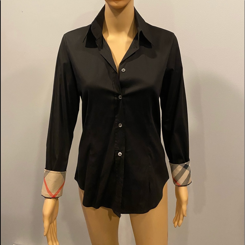 Burberry London Black Button Down Shirt.
